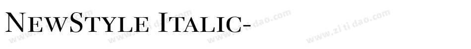 NewStyle Italic字体转换